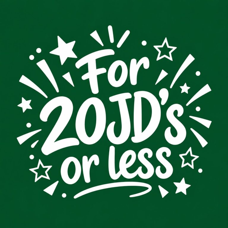for 20 JD's or less